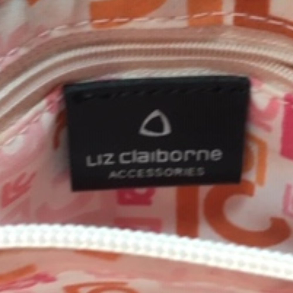 LIZ CLAIBORNE Small Black Leather Satchel Handbag 8.5x2.25x5.5 - Picture 9 of 9